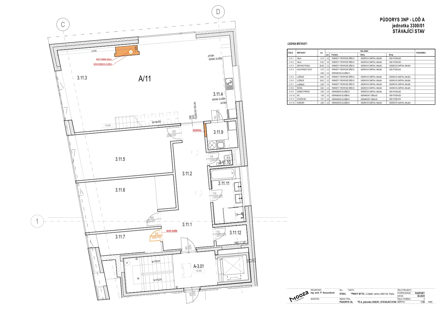 Náhled půdorysu bytu 3+kk v Residence Nautica